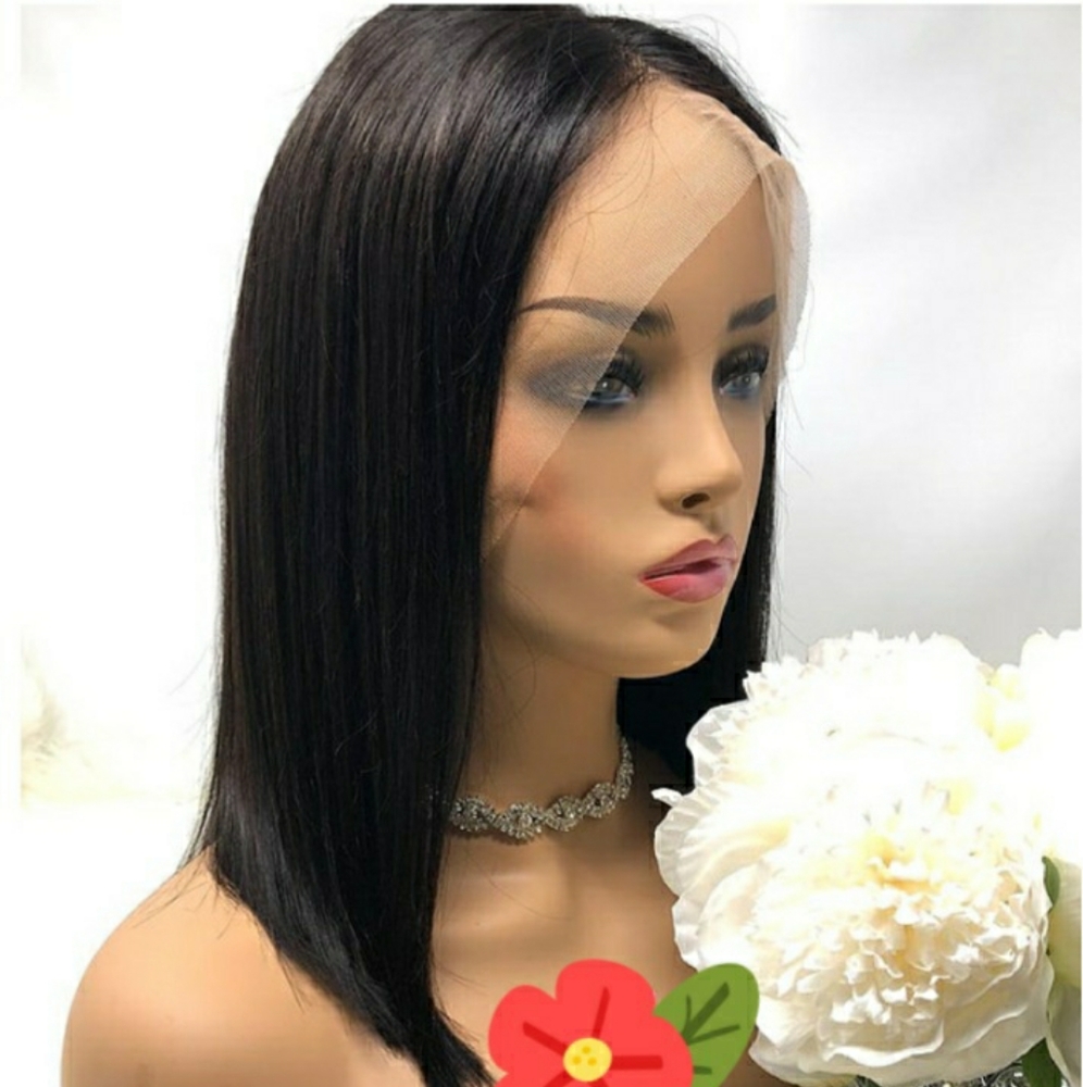 Brazillian Straight Human Hair Bob Lace Front Wig
